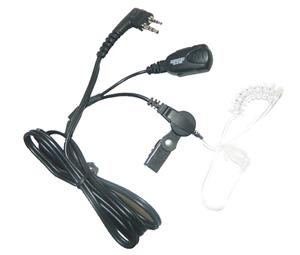 TecNet TA-818X Discreet (clear audio cord) ear speaker w/lapel mic/PTT